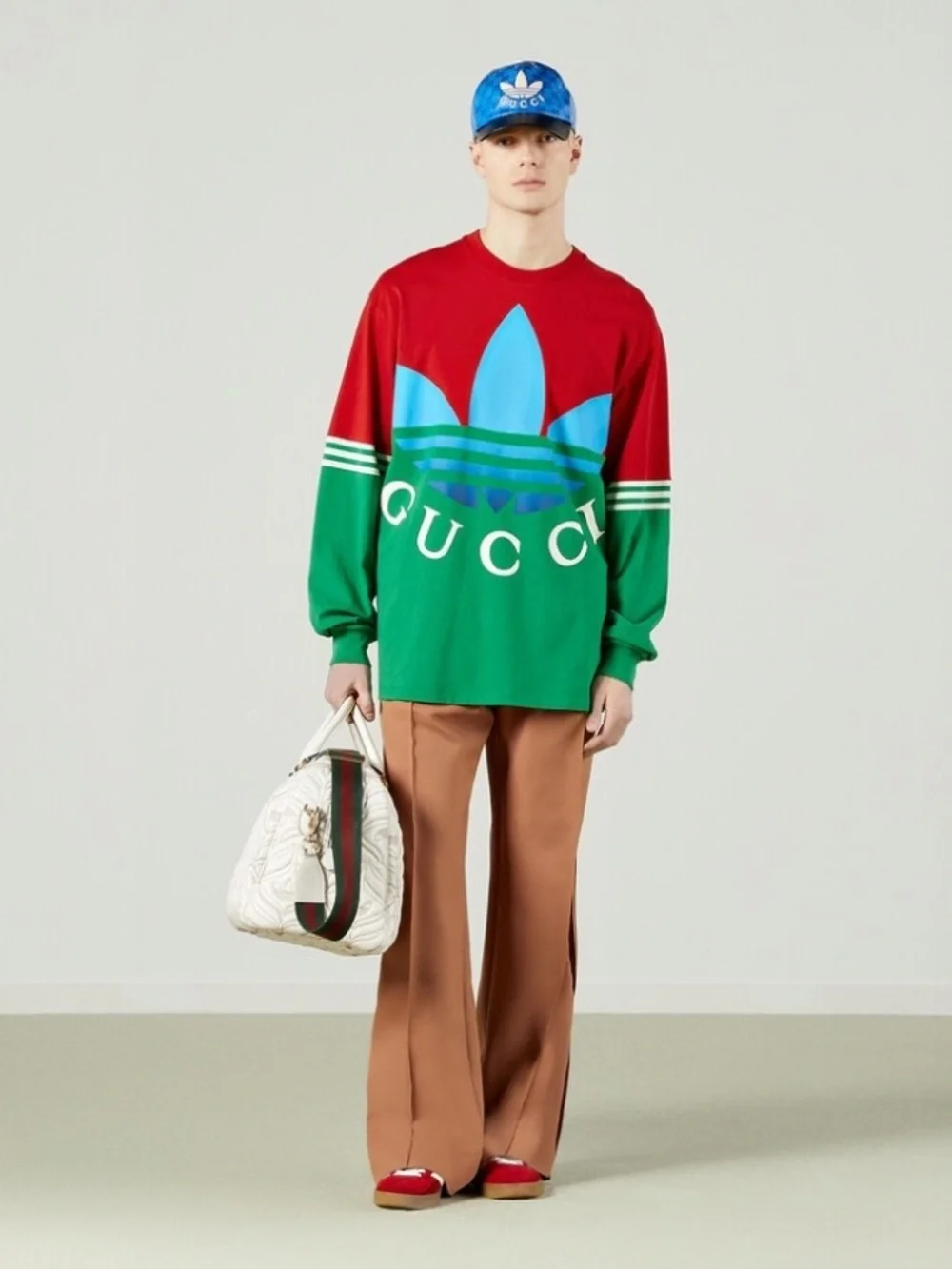 adidas x Gucci Colourblock Trefoil Long Sleeve Tee